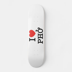 I Heart (Love) Pho Skateboard