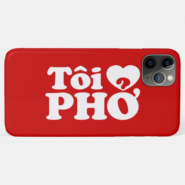 I Heart (Love) Pho (Tôi ❤ PHỞ) Vietnamese Language Case-Mate iPhone Case (Back (Horizontal))