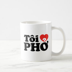 I Heart (Love) Pho (Tôi ❤ PHỞ) Vietnamese Language Coffee Mug