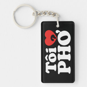 I Heart (Love) Pho (Tôi ❤ PHỞ) Vietnamese Language Key Ring