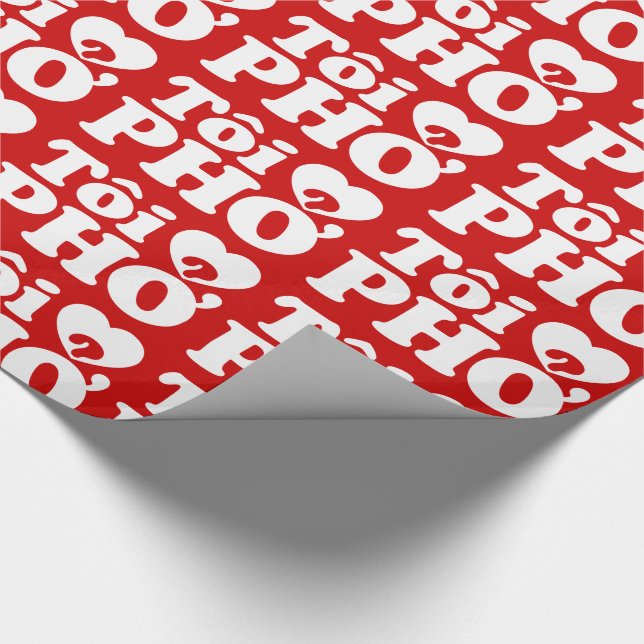 I Heart (Love) Pho (Tôi ❤ PHỞ) Vietnamese Language Wrapping Paper (Corner)