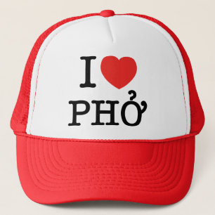 I Heart (Love) Pho Trucker Hat