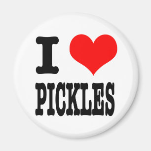 I HEART (LOVE) PICKLES MAGNET