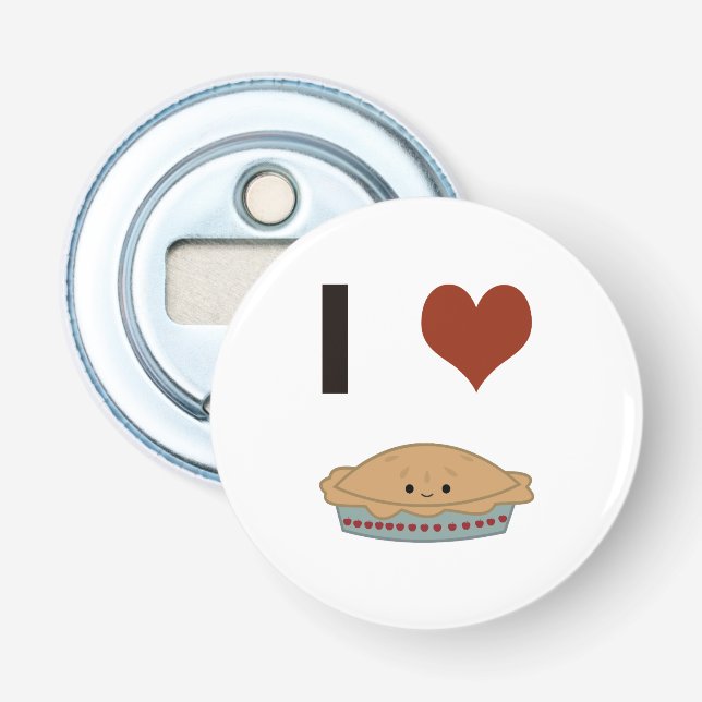 I heart (love) Pie Bottle Opener (Front)