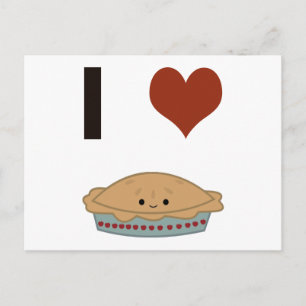 I heart (love) Pie Postcard