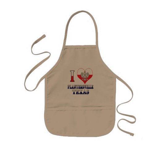 Image of I Heart Love Plantersville Texas Kids Apron