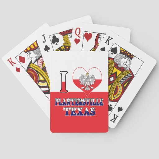 Image of I Heart Love Plantersville Texas Playing Cards