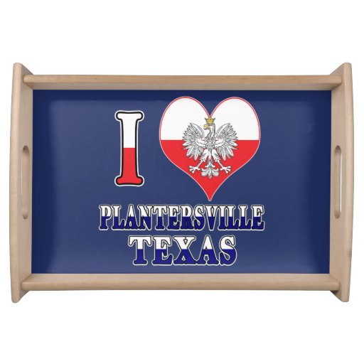 Image of I Heart Love Plantersville Texas Serving Tray