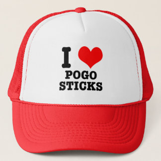 I HEART (LOVE) POGO STICKS TRUCKER HAT