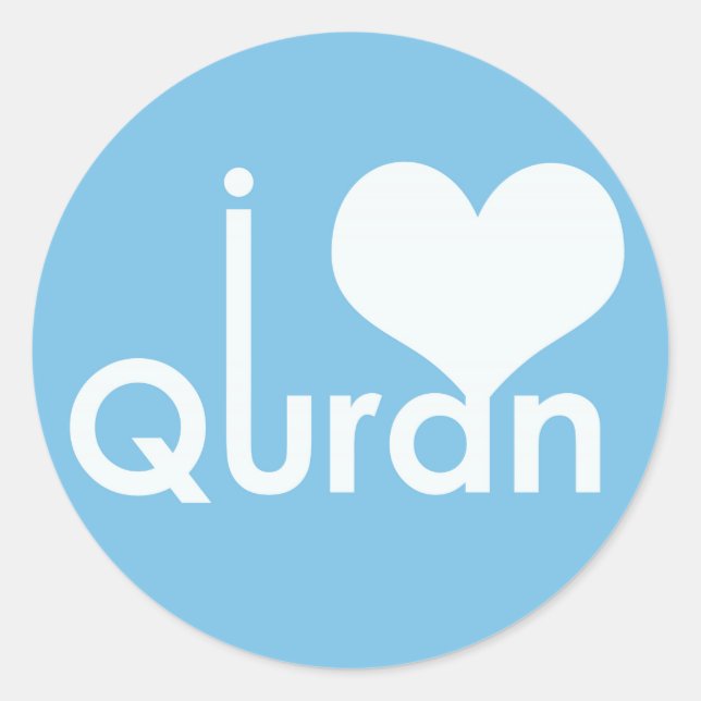 I heart (love) Quran Sticker (Front)