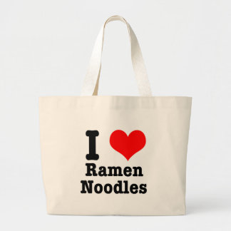 I HEART (LOVE) ramen noodles Large Tote Bag