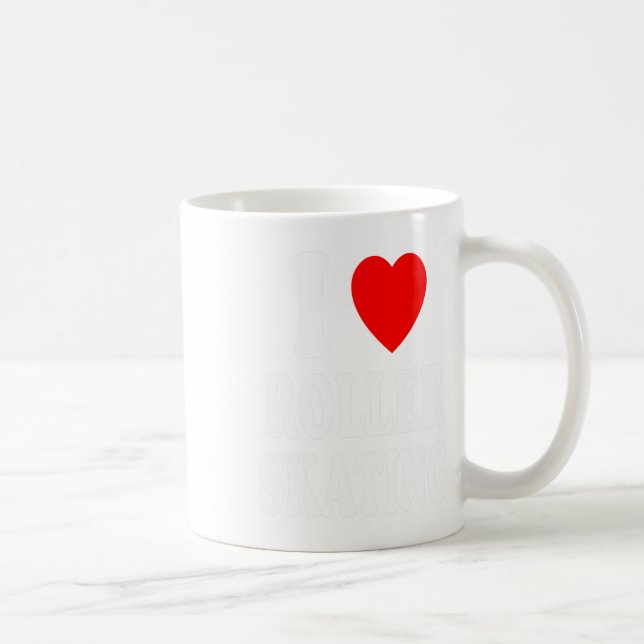 I Heart (love) Roller Skating Der  Coffee Mug (Right)