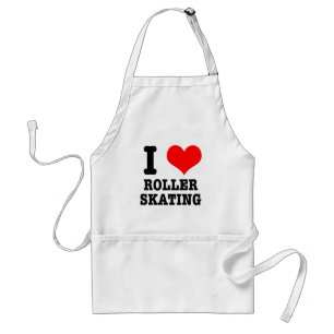 I HEART (LOVE) ROLLER SKATING STANDARD APRON