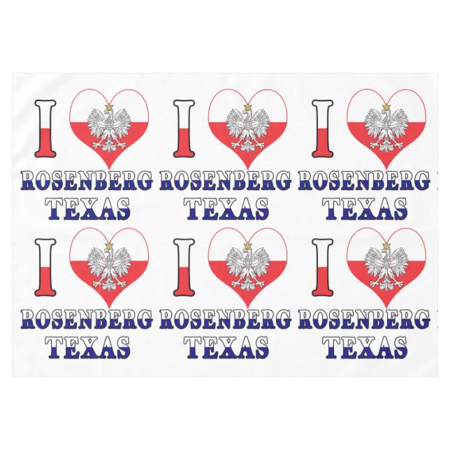 I Heart Love Rosenberg Texas Tablecloth (Front (Horizontal))