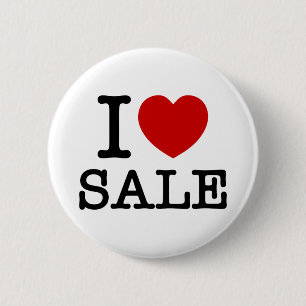 I HEART [LOVE] SALE 6 CM ROUND BADGE