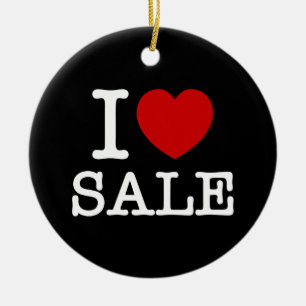 I HEART [LOVE] SALE CERAMIC TREE DECORATION