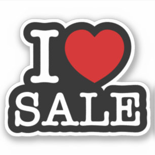 I HEART [LOVE] SALE STICKER