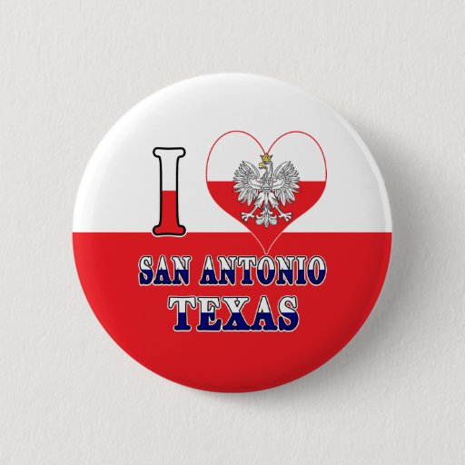 Image of I Heart Love San Antonio Texas 6 Cm Round Badge