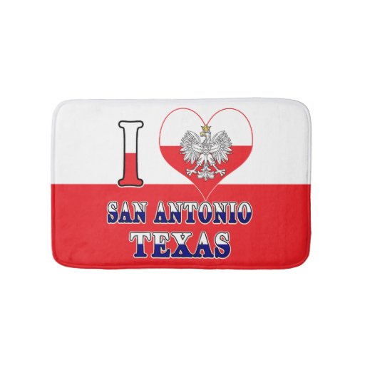 Image of I Heart Love San Antonio Texas Bath Mat