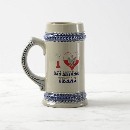 Image of I Heart Love San Antonio Texas Beer Stein