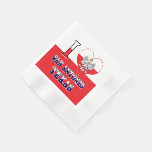 I Heart Love San Antonio Texas Disposable Napkin I Heart Love San Antonio Texas Disposable Napkin