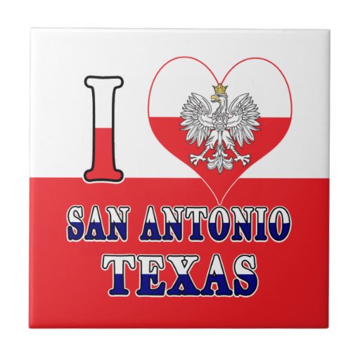 Image of I Heart Love San Antonio Texas Tile