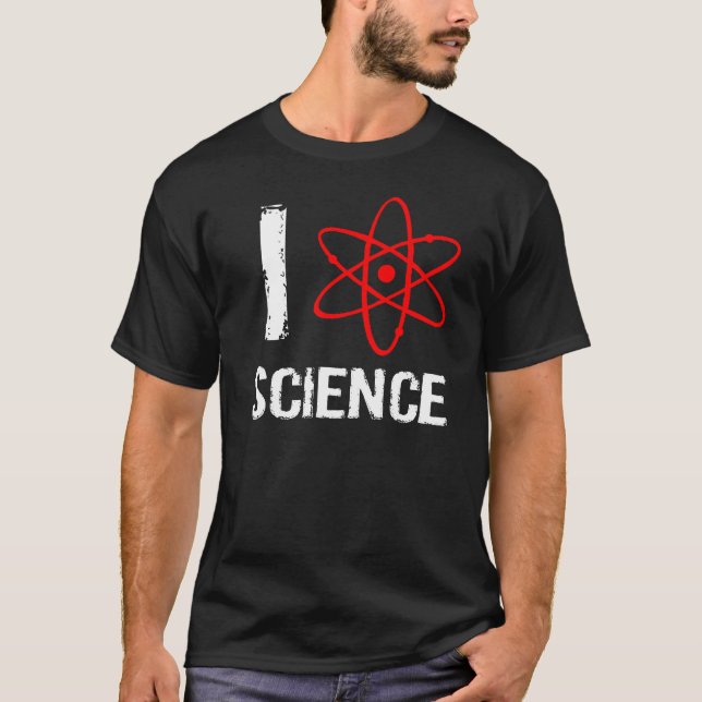 I Heart / Love Science Dark T-Shirt (Front)