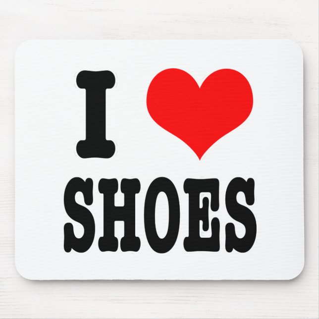 I HEART (LOVE) shoes Mouse Mat (Front)