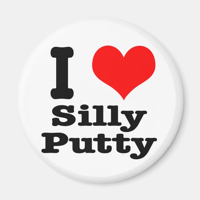 I HEART (LOVE) silly putty Magnet (Front)