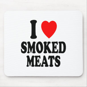 I Heart (love) Smoked Meats Bbq Outdoors Summer Sm Mouse Mat