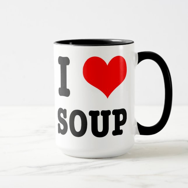 I HEART (LOVE) SOUP MUG (Right)