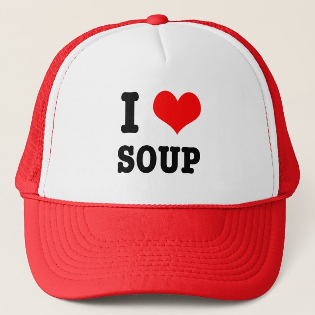 I HEART (LOVE) SOUP TRUCKER HAT (Front)