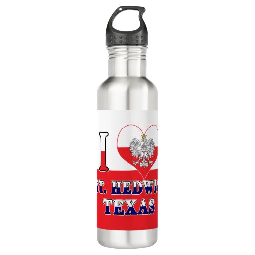 Image of I Heart Love St. Hedwig Texas 710 Ml Water Bottle