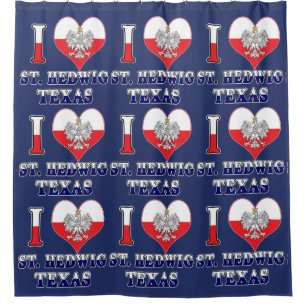 I Heart Love St. Hedwig Texas Shower Curtain