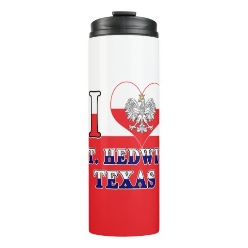 Image of I Heart Love St. Hedwig Texas Thermal Tumbler
