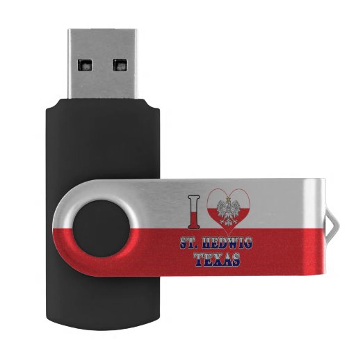 Image of I Heart Love St. Hedwig Texas Usb Flash Drive