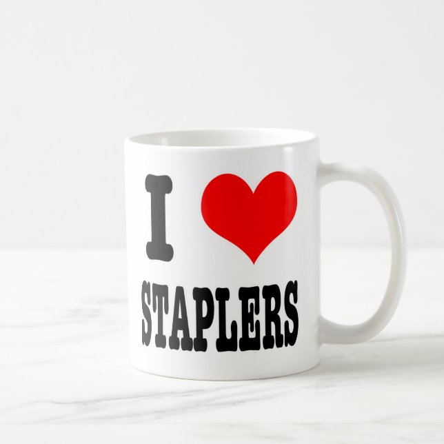 I HEART (LOVE) staplers Coffee Mug (Right)