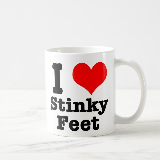I HEART (LOVE) stinky feet Coffee Mug (Right)