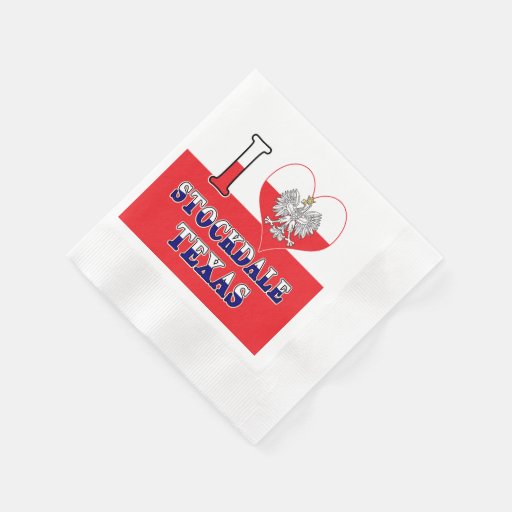 Image of I Heart Love Stockdale Texas Disposable Napkin