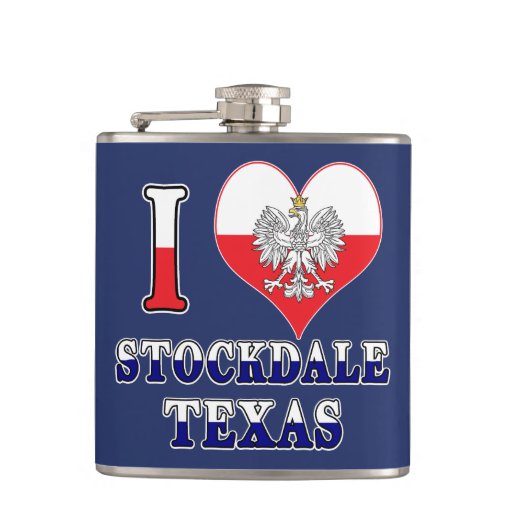 Image of I Heart Love Stockdale Texas Hip Flask