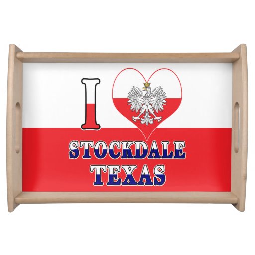 Image of I Heart Love Stockdale Texas Serving Tray
