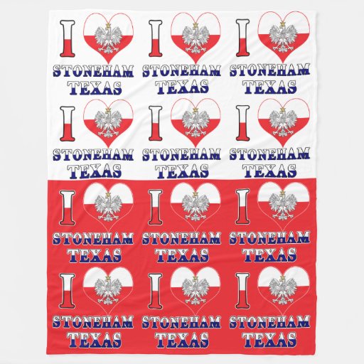Image of I Heart Love Stoneham Texas Fleece Blanket