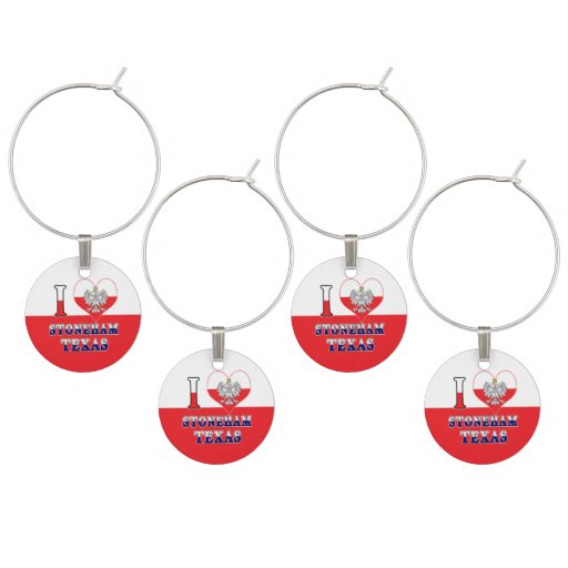 Image of I Heart Love Stoneham Texas Wine Charm