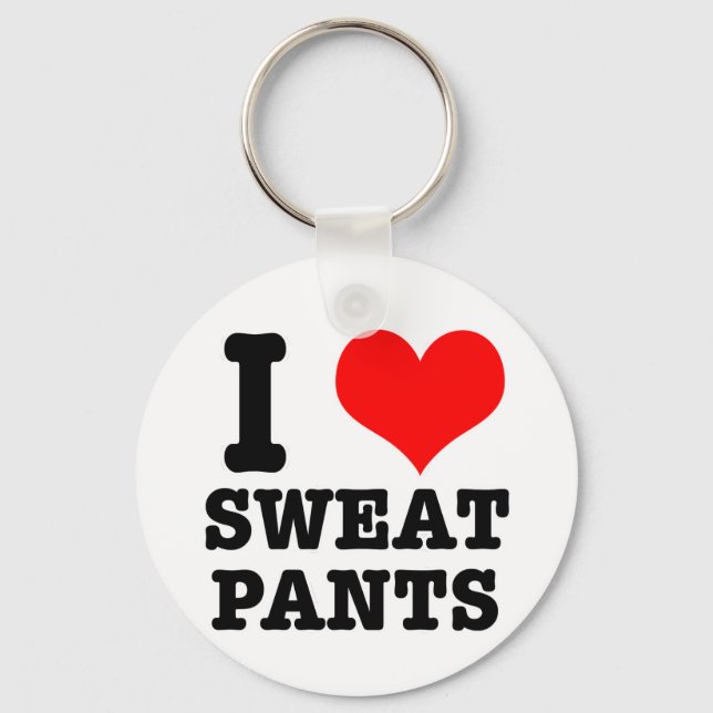 I HEART (LOVE) sweat pants Key Ring (Front)