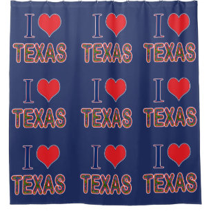 I (Heart) Love Texas Bluebonnet Shower Curtain