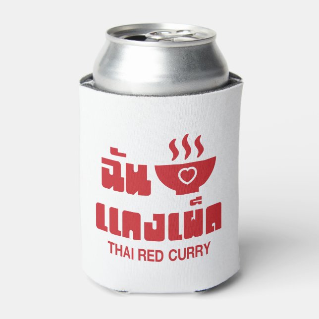 I Heart (Love) Thai Red Curry Can Cooler (Can Front)