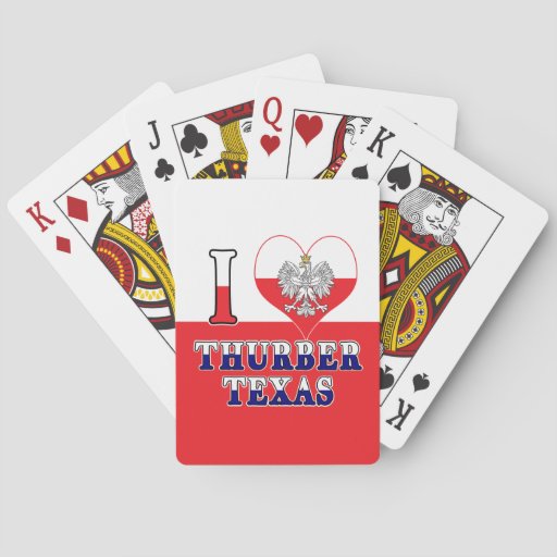 Image of I Heart Love Thurber Texas Playing Cards