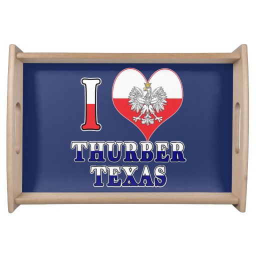 Image of I Heart Love Thurber Texas Serving Tray