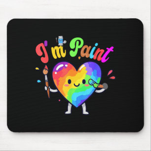 I Heart Love To Finger I'm Paint Cute Couple Valen Mouse Mat