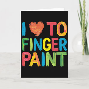 I Heart Love To Finger Paint Cute Couple Valentine Card
